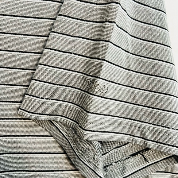 IZOD Men's Gray Striped Golf Polo Shirt - Picture 3 of 6